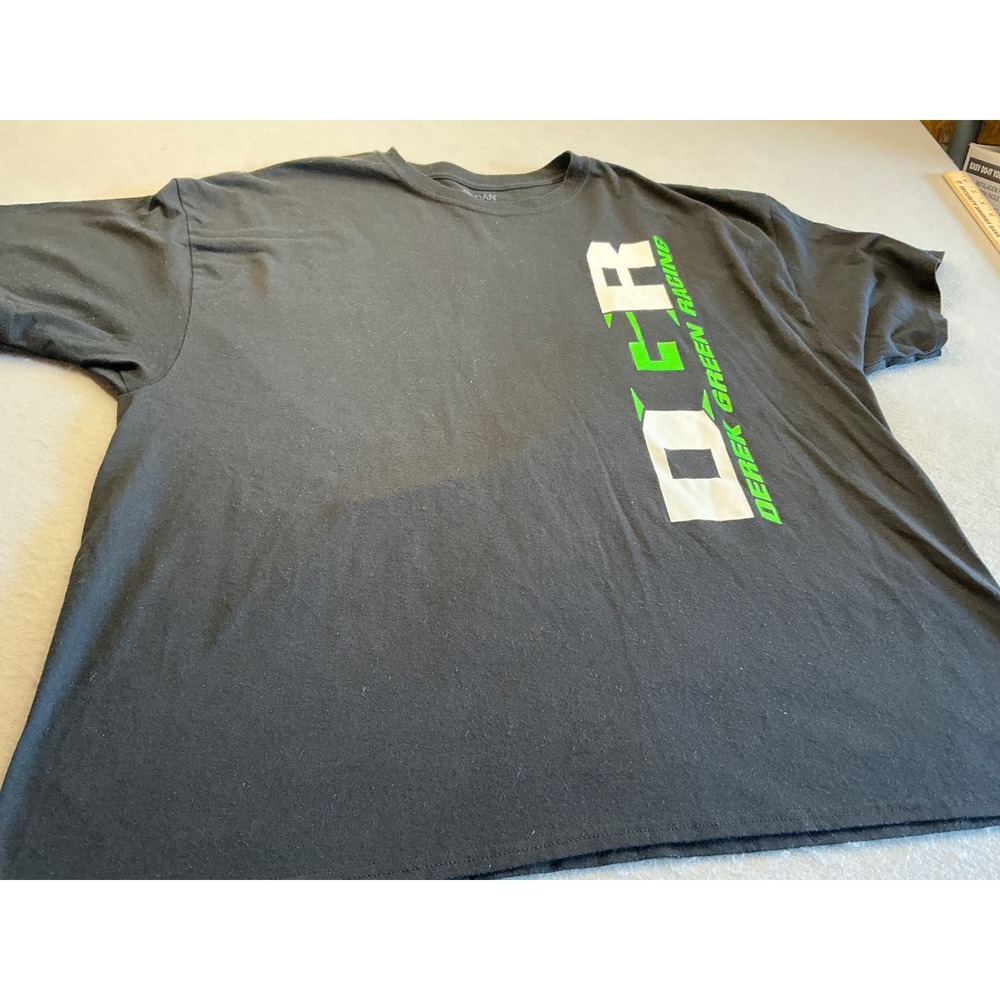 Gildan Derek Green Racing T-Shirt DGR Graphic Black Mens 3XL Racing Style